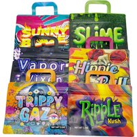 30Pcs Resealable Smell Proof Mylar Pouch Seal Food Ziplock Bags Hnadbag Shape Pouches Spice Powder Storage Bag