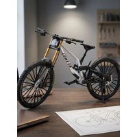 AliExpress NONE 1:8 Scale Alloy Mountain Bike Model Realistic Gear Toy with Front & Rear Shock Absorbers for Bicycle Enthusiasts