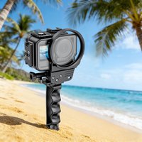 Wodoodporna aluminiowa obudowa Seafrogs 60m do kamer DJI Action 6 z ramką na filtr i uchwytem