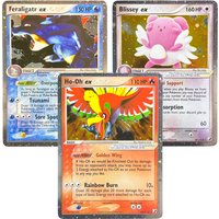 6PCS PKM Unseen Forces (UF) New Holo Collection Card Lot Feraligatr Ho-Oh Flareon Blissey Ampharos Ptcg Trading Game PROXY Card