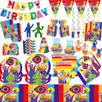 Rain Bow Friends Children's Birthday Party Supplies Party Balloons Banner Festival Scene Layout Party Supplies Backdrop Balloons image 4