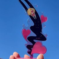 One Piece Sanji Acrylic Action Figures Anime Creative Robin Sauce Stand Desktop Ornaments Cartoon Model Desk Jewelry Gift Toys