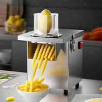 Multi-Functional Stainless Steel Vegetable Cutter Machine Electric Wolf Tooth French Fries Slicing Dicing Strip for Restaurant