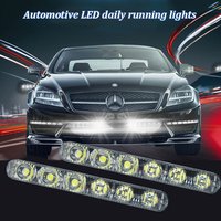 2 stücke Auto Auto Gitter Tagfahrlicht Tageslicht Auto Styling Lampe drl 6 LED 9 LED 12V wasserdichte Lichter Nebels chein werfer 6000k Glühbirne