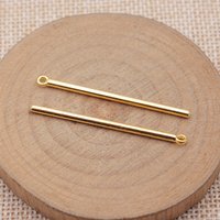 40pcs 2x41mm(0.08x1.61inch) 6 Colors Long Strip Charms Pendants DIY Jewelry Making Accessories