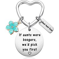 Aunt Gift Auntie Keychain Birthday Gift from Nephew Niece If Aunts were Boogers We’d Pick You First Best Aunt Ever Keychain