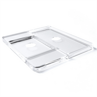 A51I Keyboard Wrist Rest for 2023 Magic Trackpad 2/3 Keyboard Acrylic Stand Station Transparent Crystal Pad Bracket