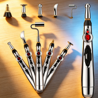 3/5 in 1 Electronic Acupuncture Pen Laser Meridian Energy Pulse Massage Pen Multi Function Massager Point Find Pen for Pain Reli