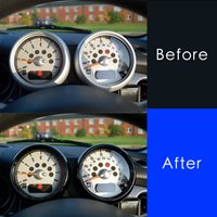 Interior Front Two Tachometer Cover Sticker For Mini Cooper ONE/S JCW GP R50 R52 R53 Car-Styling Auto Interior Accessories