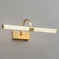 Modern Minimalist Copper Mirror Headlight Bathroom Bedroom Wall Lamp Cabinet Makeup Led Lighting