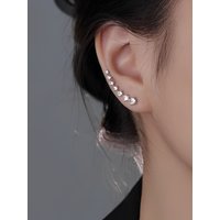 925 Sterling Silver Sparkling Star-Shape with White Zircon Stud Earrings for Women Trendy Girls Party Jewelry