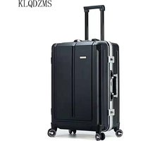 KLQDZMS Advanced Simple Business Aluminum Frame Luggage 20 Inch Silent Cabin Luggage 24 Inch Good Storage Suitcase Female