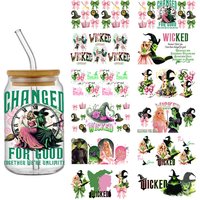 Personalize Witch Magic UV DTF Transfer Sticker Cup Wrap 16oz Glasses Bottle Permanent Waterproof Self-adhesive custom stickers