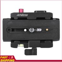 Andoer Video Camera Tripod Quick Release Clamp Adapter with Quick Release Plate for Manfrotto 501 500AH 701HDV 503HDV Q5 Head