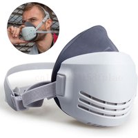 Reusable Washable Dust-proof Gas Mask Respirator Half Face Anti Haze Fog Safety Construction Grinding with 1201 Filter Cotton