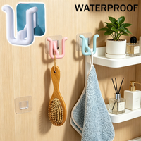 Non Perforated Wall Mounted Slipper Rack Bathroom Hanging Drain Rack Indoor Household Simple Shoe Hook Holder for Home