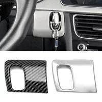Carbon Fiber Car Ignition Key Hole Trim Sticker Decoration For Audi A4 B8 2009 2010-2016 / A5 2008-2015(LHD)Auto Accessories