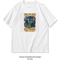 Time and Space Tardis Meltdown Higher Inside Casual Cotton Short Sleeve Tee for Men Women