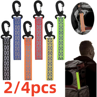 AliExpress NONE 2/4Pcs Reflective Straps Pendant Keychain For Outdoor Camping Night Running Cycling Backpack Safety Lightweight Bright Keyrings