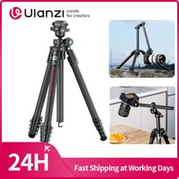 Ulanzi JJ05 JJ06 GlideGo Travel Tripod Carbon Fiber Tripod with Dual-Section Center Column for Low-angle Overhead Shots