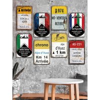 AliExpress CQDM DECOR Cycle Racing Landmark Poster Tin Signs, Bicycle Race Route Guide Metal Plate, Retro Wall Art Decor for Bar Club Garage Home