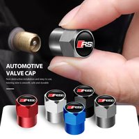 Aluminum Alloy Car Wheel Tire Valve Caps Tyre Rim Stem Covers Car Dustproof Tire Cap For Audi Sline Quattro SLINE B8 RS3 RS4 RS5