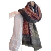 Winter Fashion Ombre Paisley Floral Fringe Viscose Shawl Scarf High Quality Wrap Pashmina Stole Bufandas Muslim Hijab 180*90Cm