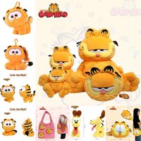 New GARFIELD Original Plush Doll Odie Peluche Toy Cartoon Cat Plushie Keychain Collectible Christmas Stuffed Shoulder Bag Gift