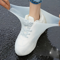 1Pair Anti-slip transparent shose,for boot protection in rainy, snowy, and muddy conditions compatible with most shoes