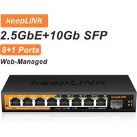 KeepLiNK 9-Port Multi-Gig Managed Switch with 8x2.5GbE+1x10G SFP+