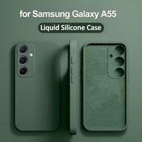 Funda For Samsung A55 5G Case For Samsung Galaxy A55 A54 A15 A 55 5G Cover Funda TPU Cases Shockproof Liquid Silicone Soft Cover