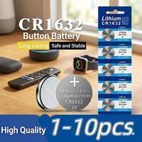CR1632 3V Button Cell Battery - For Car/EV Key Fobs, Digital Scales, Remotes, TPMS & Anti-theft Devices