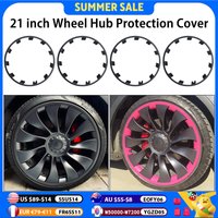 For Tesla Model Y 21 Inch Rim Wheel Hub Protection Patch Protectors ABS Wheel Guard Covers Accessories Auto Exterior 2018-2024