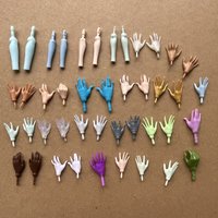 1/6 Scale Doll Replacement Hands Elbows Assortment Black Brown White Beige Blue Green Skin Accessories for 12'' Dolls