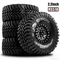 2.2 Beadlock Wheels and Tires OD 5.2'' for 1/10 TRX4 SCX10 Capra AMG 6x6 Gen8 Everest Gen7 Pro RC Crawler