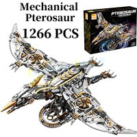 1266PCS Mechanical Pterosaur Building Blocks DIY Movable Dinosaur Creative Technical MOC Desktop Decor Toys Xmas Birthday Gifts