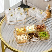 Divided Serving Platter Dried Fruit Plate Food Storage Box Candy Dish Platter Multifunction Snack Serving Tray Organizer