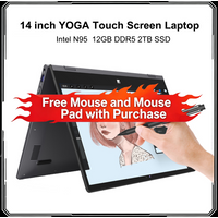 (Big discount)FW-Y1 Intel N95 14 Inch Touch Screen Laptop 12GB LPDDR5 360° Flip Fingerprint Ulock Windows 11 HD Camera Notebook
