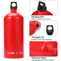 1.5L Aluminum Oil Fuel Bottle Alcohol Liquid Gas Oil Container for Camping Hiking Backpacking Backup Fuel Oil-burning