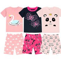 Girls Pajamas Sets 2 3 4 5 6 7 8 Years Short Kids Pijamas Set 100% Cotton 2024 Summer Toddler Baby Girl Pyjama Pink Unicorn Pjs