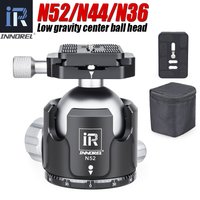 N52/N44/N36 Tripod Ballhead of Low Gravity Center Double U Notch Ultra-low Sphere Panoramic Ball Head with Quick Release Plate