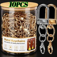 10Pcs Rotating Lobster Clasps Key Chains Fashion Jewelry Bags Keychain Pendants Multi-functional DIY Craft Accessories Wholesale