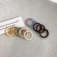 5 Pcs/set Resin Ring Set for Women Simple Fresh Acrylic Rings Light Colorful Girls Fashion Accessories Summer Jewelry Gifts