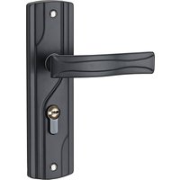 Black Manganese Steel Silent Bearing Door Handle Lock Set Universal Lever Lock with Keys for Home Bedroom Bathroom Interior Door