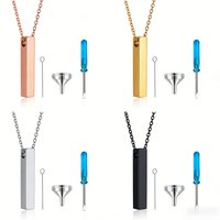Bar Urn Necklaces for Ashes for Women Stainless Steel Cremation Jewelry Ash Pendant of Loved One Keepaske Memorial Human Ashes