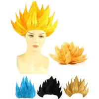 Adult Kids Z Cosplay Wigs Goku Anime Costume Party Dress Up Black Blue Yellow Wig Halloween Carnival Party Wig
