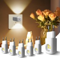 LED Night Light With Motion Sensor Light EU US Plug Socket Lamps Children Night Lights Wireless Wall Bedside Bedroom Night Lamp