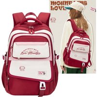 The Girl Uses a Backpack. Student Backpack. Middle Schooler Backpack. A Lightweight and Classic Travel Backpack Suitable for Tee