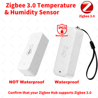 IP65 Zigbee Sensor Temperature Humidity Sensor Zigbee Hub Required workwith HA Home Assistant Alexa Yandex ZHA Zigbee2MQTT