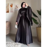Eid Flare Sleeve Muslim Abaya Women Dresses Sashes Jalabiya Kaftan Solid Vestidos Arab Long Robe Ramadan Morocco Dubai Abayas